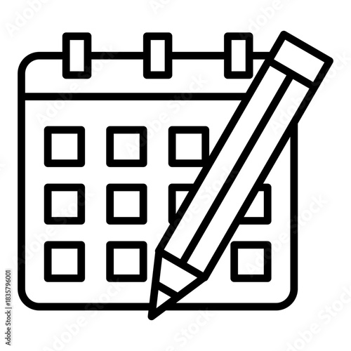 writing schedule icon