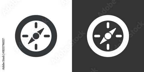 Compass icon. Solid glyph series icon