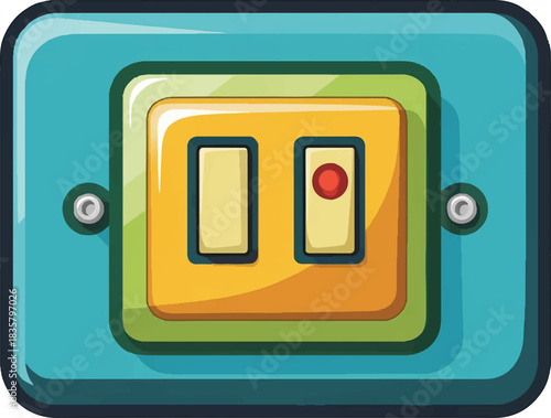 power switch on white background