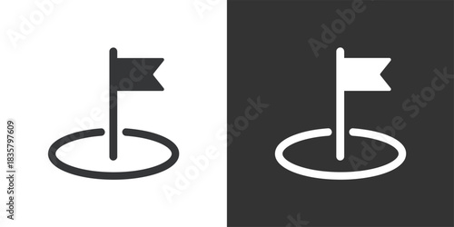 Finish Point icon. Solid glyph series icon