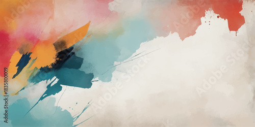 Abstract vintage watercolor paint texture splash design background illustration