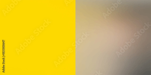 Gold metal background texture design with an empty yellow paper banner and orange ribbon decoration