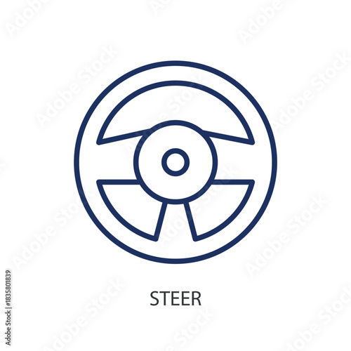 Steer thin line icons. Original vector illustration.