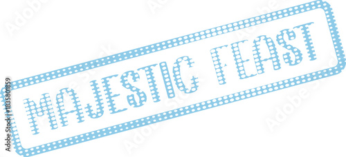 Elegant Majestic Feast stamp design for high end culinary experiences and lavish hospitality