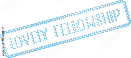 Warm Lovely Fellowship stamp design encouraging togetherness and communal spirit for friendly gatherings