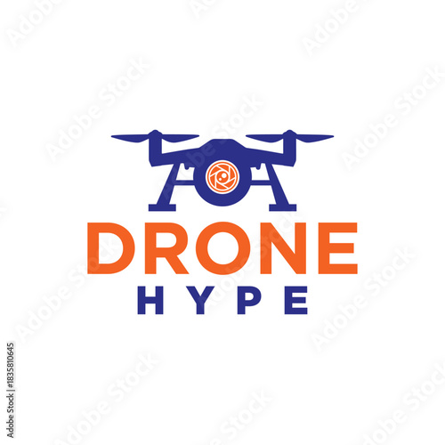 Drone Hype Logo Vector Modern Tech