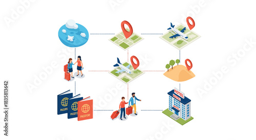 Plan your next amazing vacation with ease, from dreamy destinations to luxury hotels, passports ready for new adventures, travel planning made simple