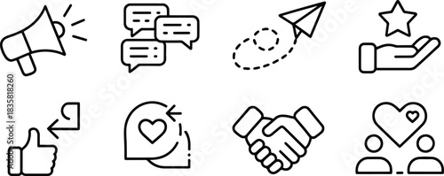 Business Concept Icons Communication Growth Success