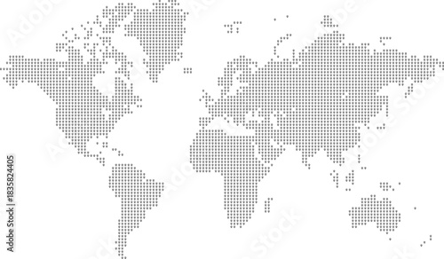 Earth map in location shape pattern. World map design with location shape dotted pattern vector infographic design. Continents and country with a stylish location shape dotted effect