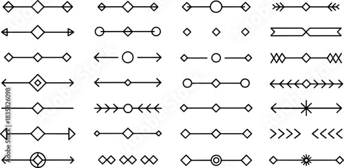 Collection of Line Separators Dividers and Design Elements