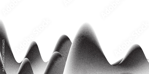 Mountain grain pattern vector background. Black noise stipple dots hill. Sand grain effect. Dots grunge banner. Abstract noise dotwork pattern. Mountain circles texture. Dotted vector background.