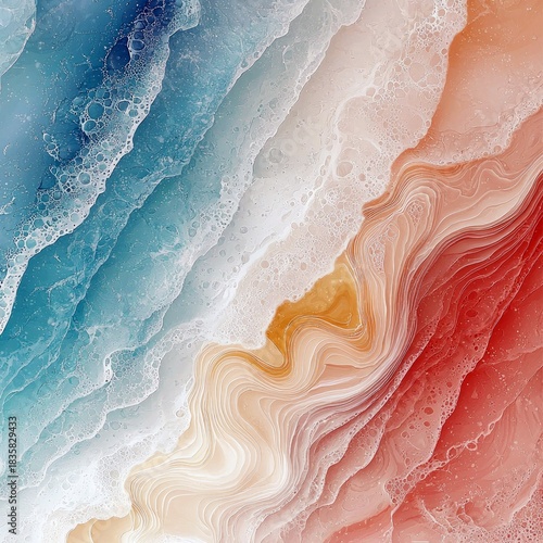 Abstract Waves Flowing in Colorful Layers