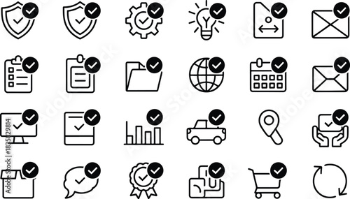 Check Mark Icon Set for User Interface Design