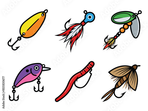 Colorful Cartoon Fishing Lures for Anglers.