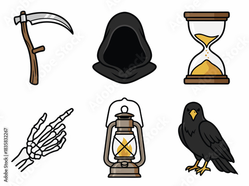 Grim Reaper Icons - Death, Time, and the Macabre.