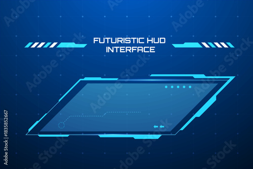 Cyberpunk HUD UI Elements Set. Futuristic Game Interface Frames, Text Boxes, and Info Banners