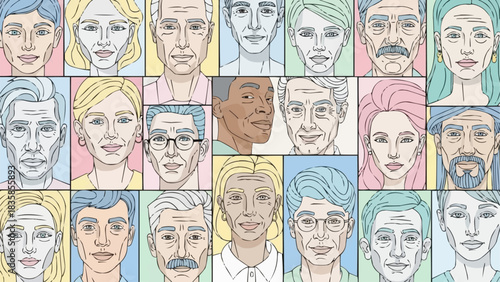 Diverse Faces - A Mosaic of Human Portraits.
