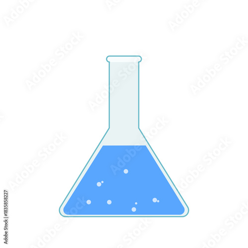 Laboratory Flask with Blue Liquid
