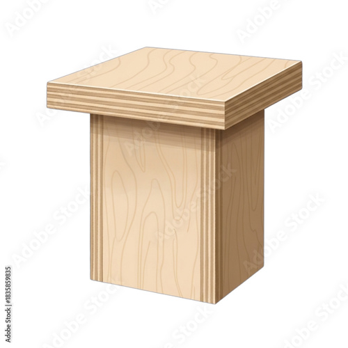 Simple Wooden Stool or Pedestal.