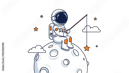 Astronaut Fishing on the Moon A Whimsical Journey Through Space
