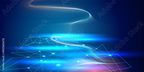 abstract technology background with light effect