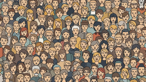 Crowd of People - A Sea of Faces in Harmony.