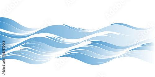 Abstract blue wave water pattern background design illustration