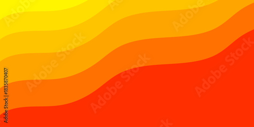 Wavy orange and yellow gradient background. Wavy background concept. Gradient yellow color for design 