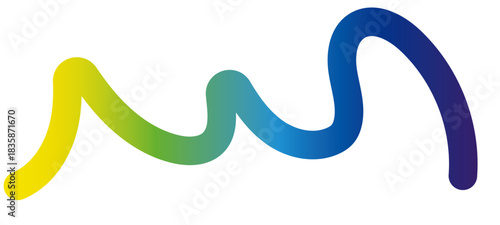 Colorful abstract lines isolated on dark background. Vector illustration of dynamic and vibrant wavy curve shapes. Ideal use for backgrounds,