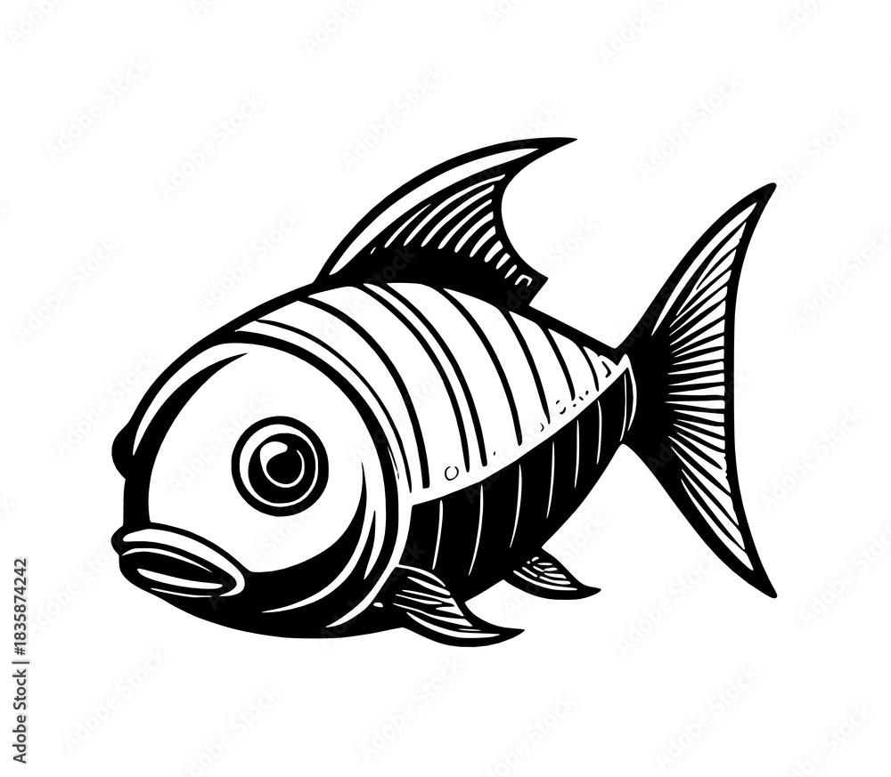 Fototapeta premium fish on white background