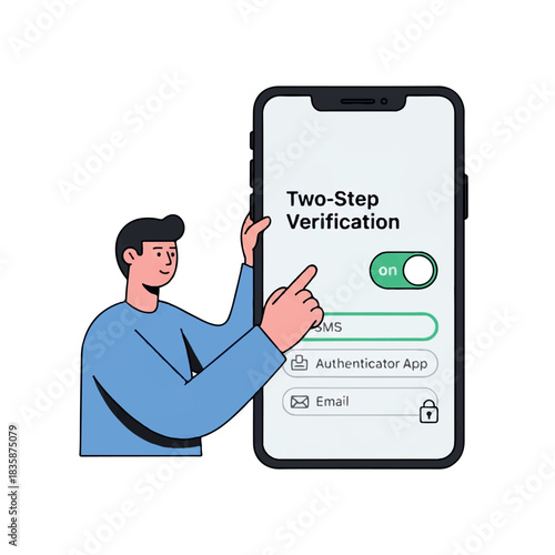 Secure Login with Two Step Verification on Smartphone
