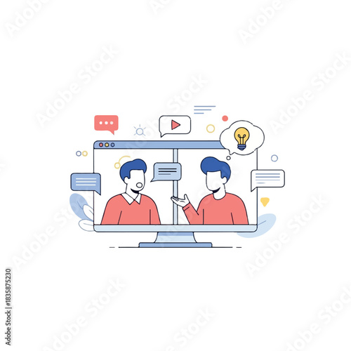 Colleagues Collaborating on Video Call