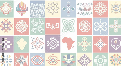 African Cultural Patterns Collection Diverse Geometric and Abstract Designs
