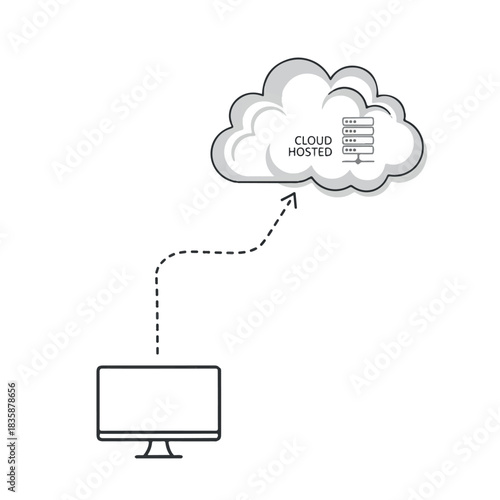 Computer Uploading Data to Cloud Storage