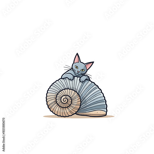 Cat in a Seashell