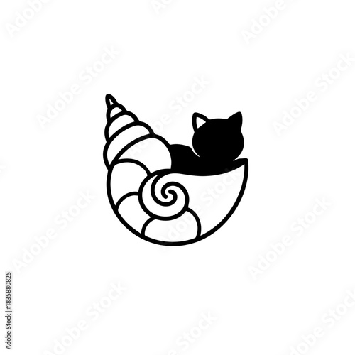 Cat in a Seashell