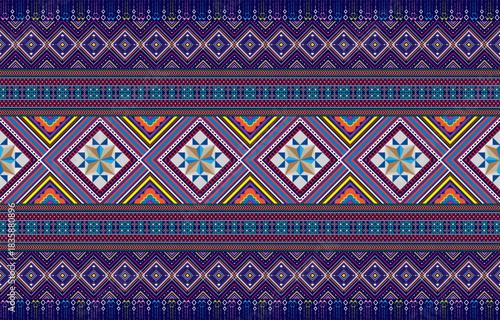 Aztec ethnic background design vector with a seamless pattern. Traditional motifs are illustrated. Element of a seamless pattern template
