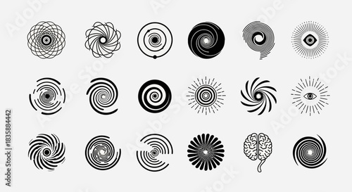 Dynamic abstract geometric shapes and patterns for modern design projects and creative branding applications