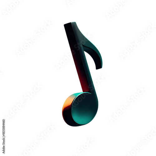 Soothing music notes icon flat design calming concept