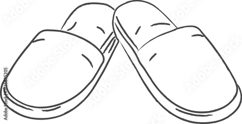 Comfort slippers pair drawing