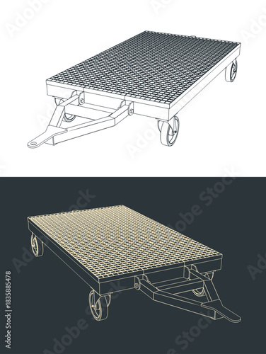 Heavy duty industrial warehouse cart