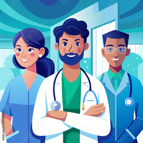 group of doctors and nurses