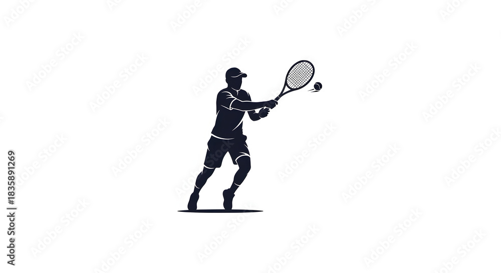 Fototapeta premium Tennis Player Silhouette