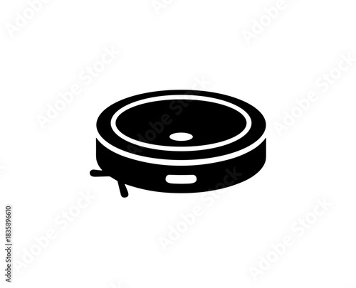 Simple Silhouette Robot Vacuum Cleaner Device Technology Icon