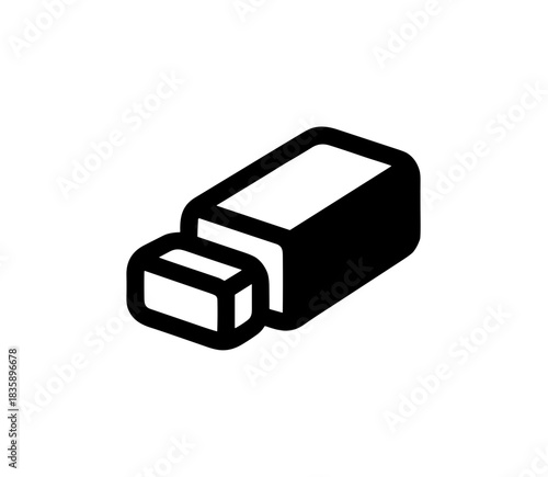 Simple Outline Style USB Flash Drive Icon Data Storage Category