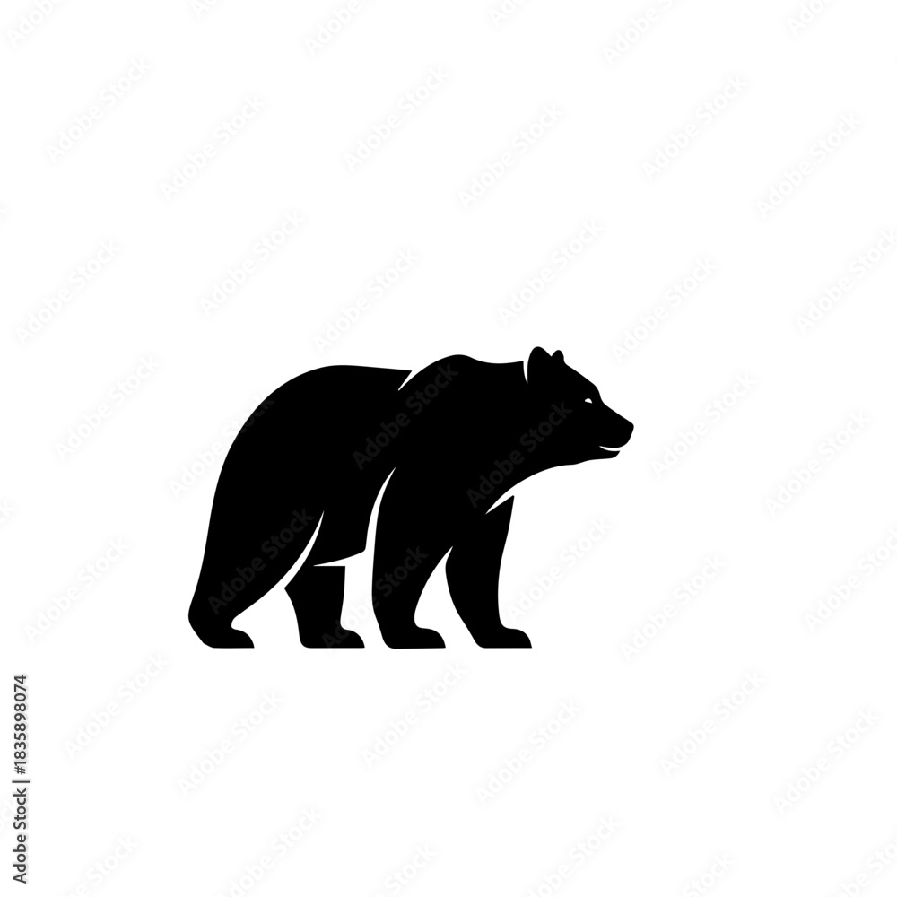 Fototapeta premium Bear Silhouette Icon