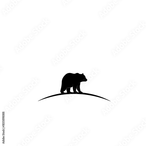 Walking bear silhouette