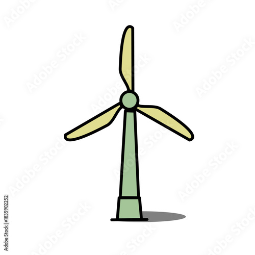 Wind Turbine Power Generation Icon