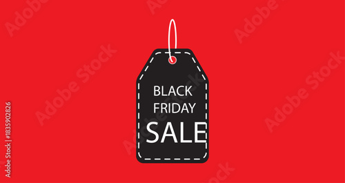 Black Friday Discount Banner Template in Price Tag Shape