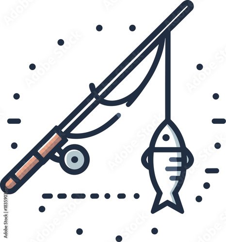 illustration of a fishing rod